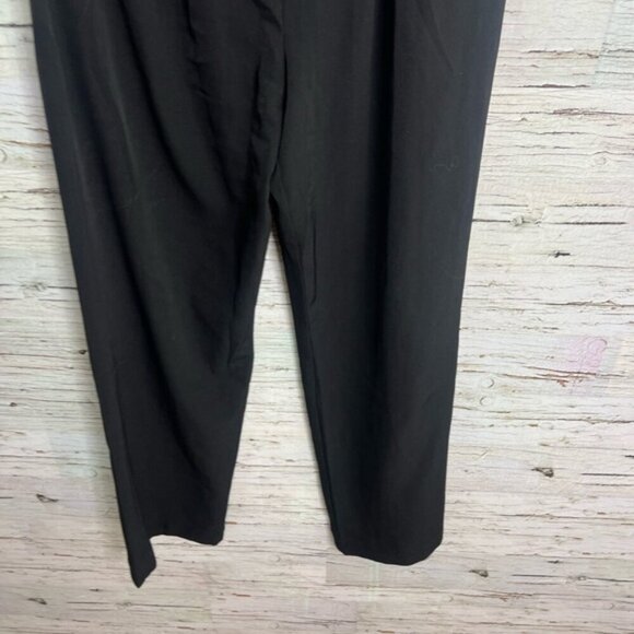 Jason Wu Classic Pleated High Waisted Wide Straight Leg Trousers Black large - Picture 2 of 7